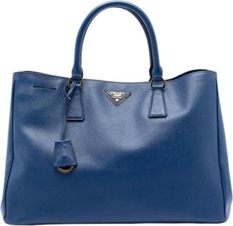 Prada Pre-owned Tote Bags, female, Blue, Size: ONE SIZE Pre-owned The Galleria Satchel