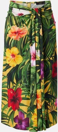 Dolce & Gabbana Draped floral midi skirt