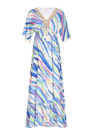 Izia Jurk Dames Blauw Veelkleurig