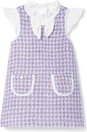 Janie and Jack The Tweed Bow Dress in Purple at Nordstrom, Size 12-18M