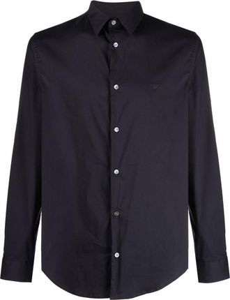 Emporio Armani Blue Cotton Shirt
