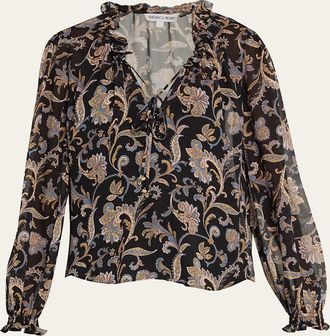 Veronica Beard Hickory Paisley Blouse