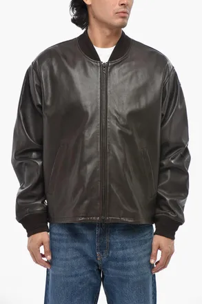 Diesel Leather Bomber Jacket L-KHAT Diesel