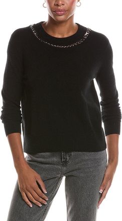 Autumn Cashmere Chain Crewneck Cashmere Sweater