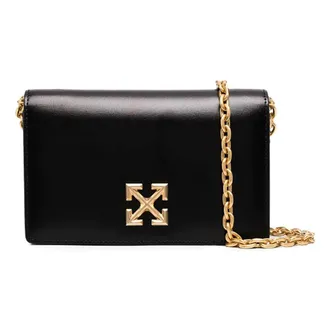 Off-white (WMNS) Off-White Twist Jitney 0.5 Shoulder Bag Black OWNA104R21LEA0021000