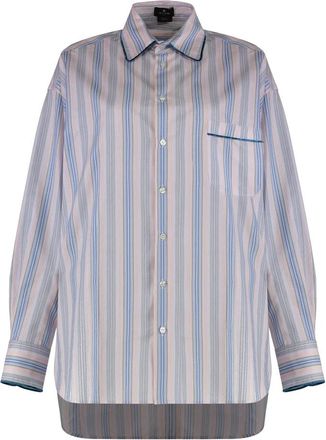 Etro Gestreept poplin overhemd - Dames - Overhemden - Veelkleurig - 3XS - Katoen - Overhemden