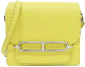Herm&egrave;s Pre-owned Roulis Mini Evercolor Schoudertas - Dames - Vintage Schoudertas - Geel - ONE Size - Leer - Vintage