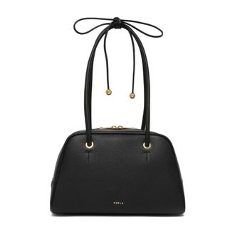 Furla Tassen, Dames, Zwart, ONE Size, Leer, Poppy Tote