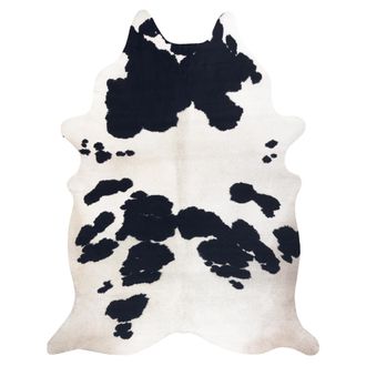 RugsX Rugsx - Alfombra Cuero De Vaca Artificial, Vaca G5069-1 Blanco Cuero Negro Multicolour 100x150 Cm