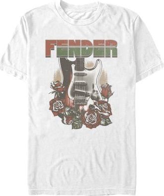 Fender Mens Fender Roses Guitar Logo Graphic Tee in White at Nordstrom, Size Xxx-Large