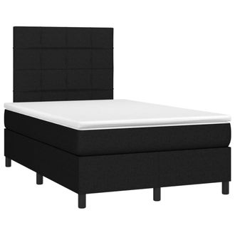 vidaXL Vidaxl - Giroletto A Molle Con Materasso Nero 120x190 Cm In Tessuto