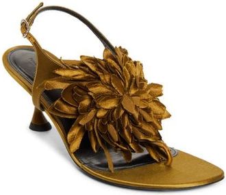 Proenza Schouler Satin Flower Sandal in Pistachio at Nordstrom, Size 9.5Us