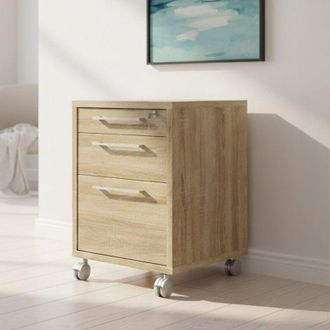 Dmora C&oacute;moda Lajatico, Apertura Y Cierre Deslizante, Estante Marr&oacute;n, 48.2x49.1x68.2h Cm