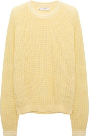 Dorothee Schumacher Airy Softness Pullover - Dames - Ronde hals truien - Geel - XL - Truien & Vesten