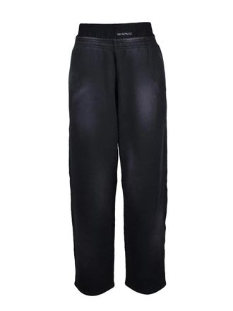 Alexander Wang Relaxed Fit Black Cotton Jumpsuit With Cropped Hem