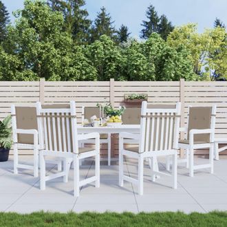 vidaXL Vidaxl - Coj&iacute;n De Silla De Jard&iacute;n Respaldo Bajo 6 Uds Tela Oxford Taup&eacute;