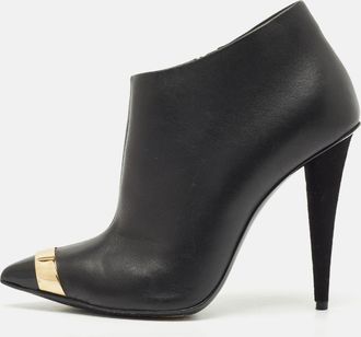 Giuseppe Zanotti Black Leather Ankle Booties