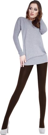 Giulia Shiny Opaque Tights 120 Denier with Shiny Effect Microfibre, 120 denier coffee, M