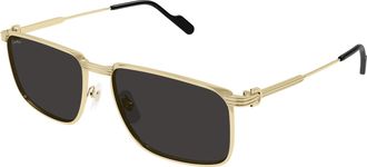 Cartier Grey Rectangular Mens Sunglasses CT0534S 001 59