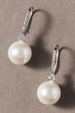 Adina Eden Pav&eacute; Pearl Drop Earrings