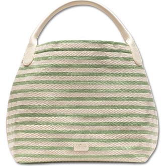 Frances Valentine Sweet Pea Raffia Top Handle Bag in Green/Multi at Nordstrom