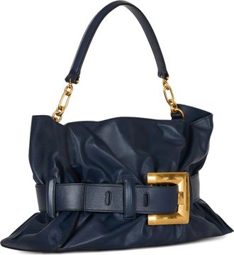 Balmain Kalfsleren shopper met ceintuur - Blauw
