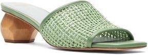 Frances Valentine Raffia Block Heel Sandal in Green at Nordstrom Rack, Size 7.5