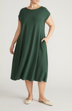 Universal Standard Heatwave Divine Jersey Dress in Conifer Green at Nordstrom, Size Xx-Large