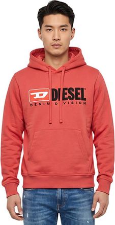 Diesel Red Logo Regular Hoodie