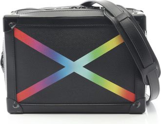 Louis Vuitton Black Multi-Color Taiga Leather Shoulder Bag (Pre-Owned)
