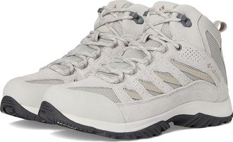 Columbia Crestwood Mid Waterproof Womens Shoes Moonstone/Soft Taupe : 10.5 B - Medium, Synthetic/Textile