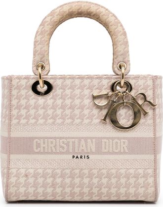 Dior Pre-owned Womens Book Tote Oblique Canvas Handbag - Light Pink Textile - One Size