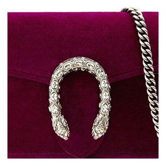 Gucci (WMNS) Gucci Dionysus Tiger Head Velvet Chain Shoulder Messenger Bag Mini Red Classic 476432-K4DNN-5667