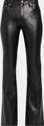 Rag & Bone Kinsley Faux-Leather Low-Rise Boot-Cut Pants