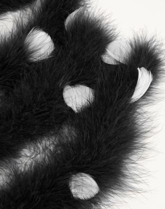 Valentino Garavani Sciarpa Feathers Valentino Con Piume Di Tacchino E Oca Donna NERO/BIANCO UNI