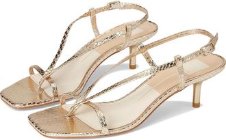 Dolce Vita Laury Womens Sandals Champagne Embossed Leather : 8.5 M, Rubber