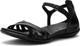 Ecco Flash Leather Ankle Strap Sandals Womens Sandals Black/Black : EU 43 (US Womens 12-12.5) M