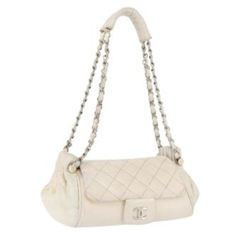 Chanel Pre-owned Shoulder Bags, female, White, Size: ONE SIZE Pre-owned Vintage Shoulder Bag