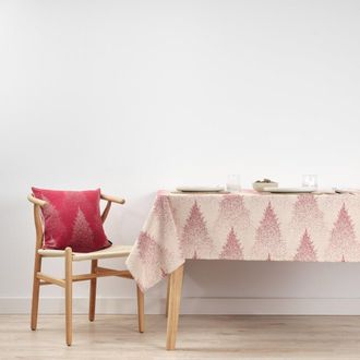 Muare Home Mantel navidad antimanchas algod&oacute;n arboles multicolor 270x170cm