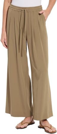 Lyss&eacute; Mae Pleated Wide Leg Pants in Olive Leaf at Nordstrom, Size X-Small