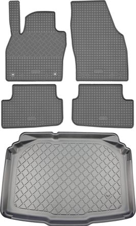 OEM Juego De Alfombrillas De Goma Para Coche Y Maletero Para Skoda Fabia Iv Hatchback (5 Puertas) A Partir De Septiembre De 2021