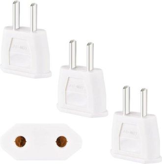 No Brand Adaptador De Enchufe Americano, Adaptador De Viaje 3 X Adaptador De Enchufe Japon&eacute;s, Adaptador De Enchufe De Francia A Ee. Uu., Adaptador De Jap&oacute;n A E