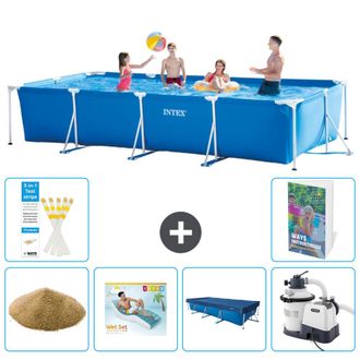 Intex Piscina Con Estructura Rectangular - 450x220x84 Cm - 7-piezas S23