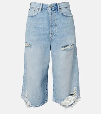 Acne Studios Bermuda di jeans distressed