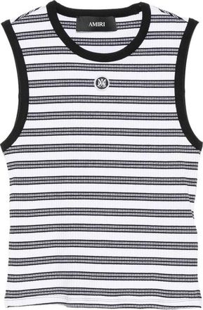 Amiri Striped Ribbed-knit Tank Top