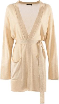 Nenette Ciliegia Cardigan - Dames - Vesten - Beige - S - Polyester - Truien & Vesten