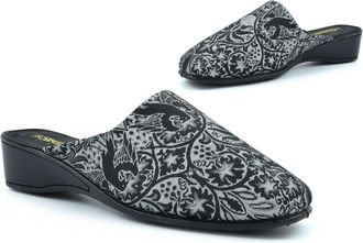 Generic Womens Wedge Heel Slippers Ladies Wedge Heel Slippers Size 7 Slip On Slipper Size 4 Mule Slipper Ladies Mules Womens Mules Slip in Brocade Textile Upp