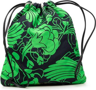 Miu Miu Pre-owned Miu Miu Canvas Floral Botanical Print Drawstring Pouch Ladies 4UROOQ7QROCGZJQD
