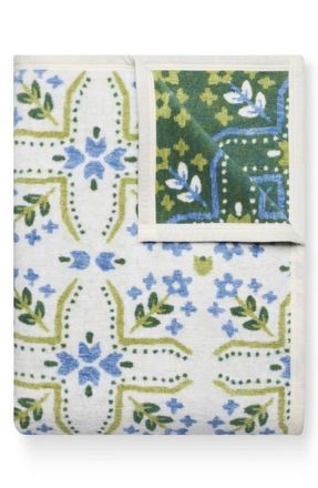 ChappyWrap Farmhouse Flowers Throw Blanket in Green at Nordstrom