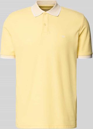 Fynch-Hatton Fynch-Hatton Modern Fit Poloshirt mit Stitching in GELB, Gr&ouml;&szlig;e 3XL